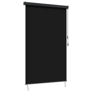 vidaXL Store enrouleur Noir 160 x 250 cm Tissu et Aluminium