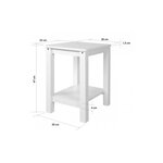 Table de chevet en bois blanc