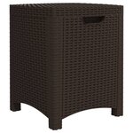 vidaXL Salon de jardin 3 Pièces avec coussins Rotin PP Marron
