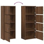 vidaXL Bibliothèque chêne marron 40x24x102 cm bois d'ingénierie