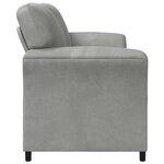 vidaXL Sofa 2 places Gris clair 138 x 83 x 95 cm Velours