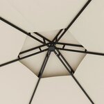 Vidaxl belvédère avec parois 3 1x2 7 m crème