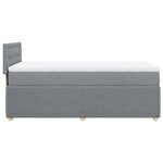 vidaXL Sommier à lattes de lit et matelas Gris clair 90x190 cm Tissu
