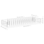 vidaXL Lit surélevé à gabion Acier galvanisé 90x30x10 cm