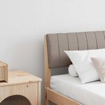 vidaXL Tête de lit capitonnée Taupe 180 cm Pin massif