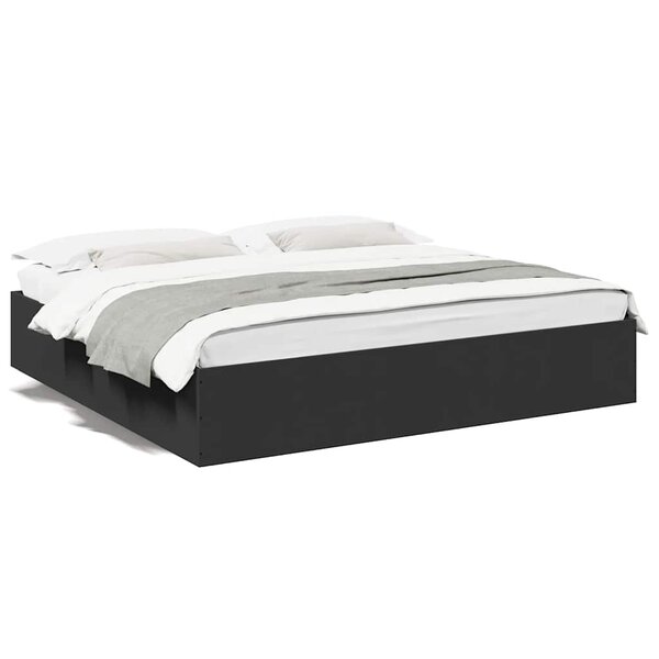 vidaXL Cadre de lit sans matelas noir 200x200 cm