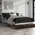 vidaXL Cadre de lit sans matelas sonoma gris 120x190 cm