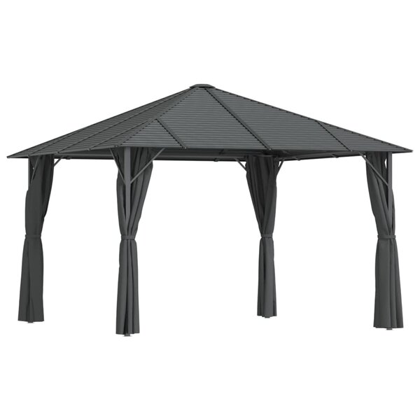 vidaXL Tonnelle avec parois et toit 3x3 m Anthracite