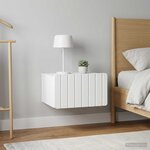 vidaXL Cabinet de chevet mural 2 Pièces Blanc 49 x 34 5 x 24 cm