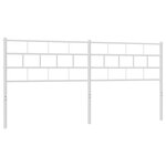 vidaXL Tête de lit métal blanc 193 cm