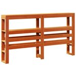 vidaXL Tête de lit avec étagères marron cire 135 cm bois massif de pin