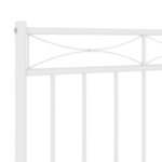 vidaXL Tête de lit métal blanc 75 cm