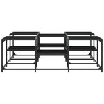 vidaXL Table basse noir 121x121x40cm Bois d'ingénierie