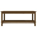 vidaXL Table basse Marron miel 110x55x45 cm Bois massif de pin