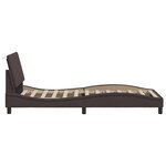 vidaXL Cadre de lit sans matelas marron foncé 90x190 cm tissu