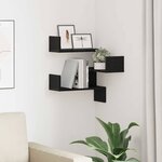 vidaXL Étagère d'angle murale Chêne noir 40 x 40 x 49.5 cm