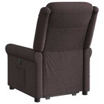 vidaXL Fauteuil inclinable de massage électrique Marron foncé Tissu