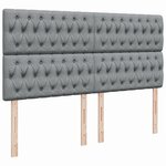 vidaXL Sommier à lattes de lit avec matelas Gris clair 180x200cm Tissu