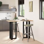 vidaXL Pieds de table de bar en forme de T  2 pièces  noir  40 x 35 x (100-101) cm  acier