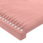 vidaXL Tête de lit à LED Rose 100x5x118/128 cm Velours