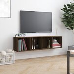 vidaXL Bibliothèque/Meuble TV Chêne marron 143x30x36cm Bois ingénierie