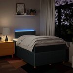 vidaXL Sommier à lattes de lit avec matelas bleu 120x190 cm tissu