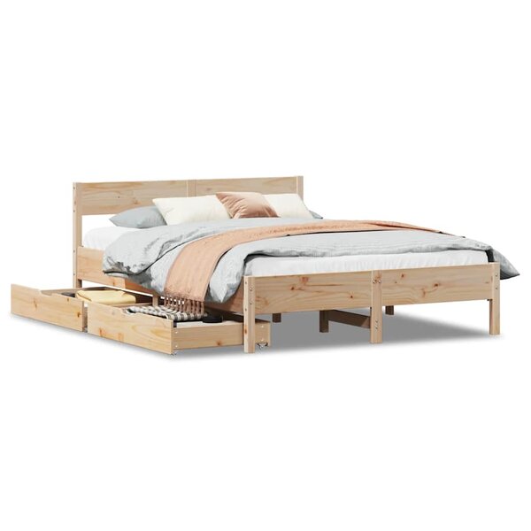 vidaXL Cadre de lit sans matelas 120x200 cm bois de pin massif