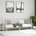 vidaXL Lit de repos sans matelas blanc 80x200 cm acier