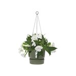 ELHO Pot de fleurs a suspendre Greenville 24 - Extérieur - Ø 23,9 x H 20,3 cm - Vert feuille