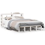 vidaXL Cadre de lit sans matelas blanc 120x200 cm bois de pin massif