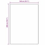 vidaXL Tapis Shaggy Anti-dérapant Marron 140 x 200 cm PP