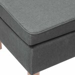 vidaXL Tabouret avec pieds en bois Gris foncé Tissu
