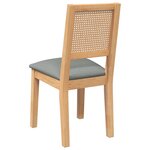 vidaXL Chaises à manger coussins 2 Pièces bois massif caoutchouc