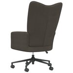 vidaXL Chaise de relaxation Gris foncé Velours