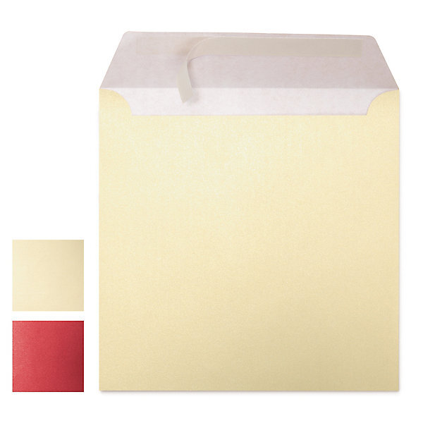 Lot de 200: enveloppe argent irisée auto-adhésive sans fenêtre 120g/m² 155x155 mm