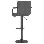 vidaXL Tabouret de bar Gris foncé Velours