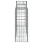 vidaXL Paniers à gabions arqués 15 Pièces 200x50x100/120 cm fer galvanisé