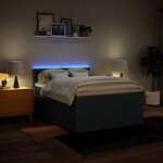 vidaXL Sommier à lattes de lit avec matelas Bleu 160x200 cm Tissu