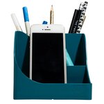 Pot À Crayons Pen Wave Neo Deco - Bleu Canard - X 4 - Exacompta