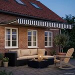 vidaXL Auvent rétractable électrique Anthracite et blanc 3 5 x 2 5 m
