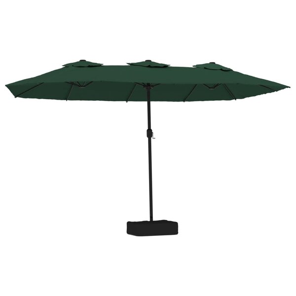 vidaXL Parasol à double tête vert 449x245 cm