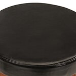 vidaXL Tabourets de bar 2 Pièces Cuir véritable et bois d'acacia solide