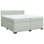 vidaXL Sommier à lattes de lit et matelas Gris clair 200x200cm Velours