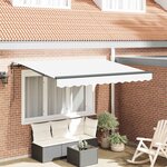 vidaXL Auvent Rétractable Blanc 250 x 200 cm tissu