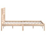 vidaXL Cadre de lit 135x190 cm double bois massif de pin