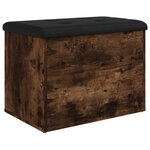 vidaXL Banc de rangement chêne fumé 62x42x45 cm bois d'ingénierie