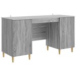 vidaXL Bureau Sonoma gris 142 5 x 50 x 75 cm Bois d'ingénierie