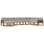 vidaXL Ensemble de canapés d'extérieur 8 pc Naturel et gris clair