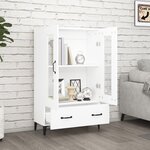 vidaXL Buffet haut Blanc 70x31x115 cm Bois d'ingénierie