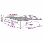 vidaXL Cadre de lit Blanc 197 x 142 x 30 cm Bois massif en pin